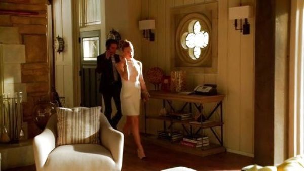 Paige Collins's Two-tone patent-leather Mary Jane pumps on Royal Pains