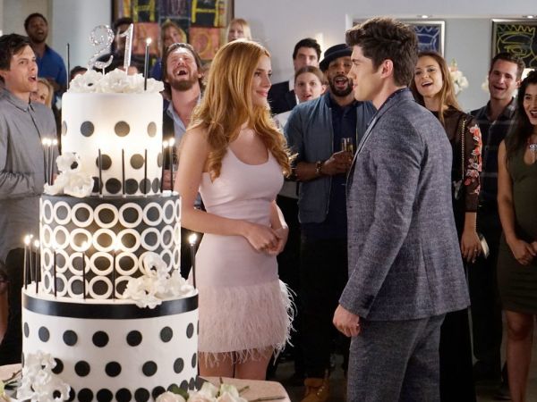 Paige Townsen's Feather Dress on Famous In Love