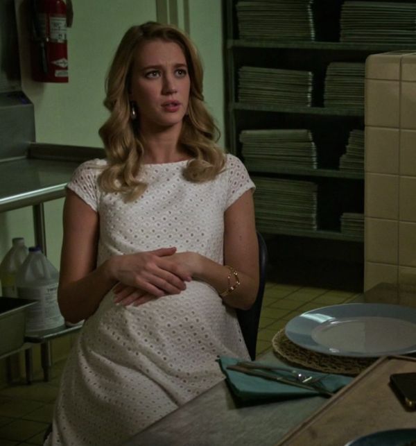 Petra Solano's Lace Maternity Swing Dress on Jane the Virgin