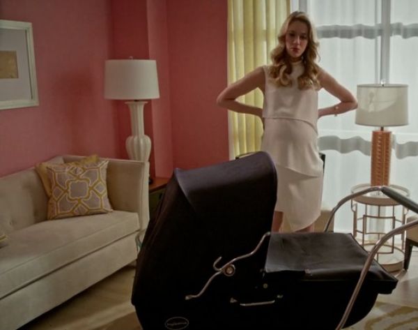 Petra Solano's Maternity Asymmetric Shift Dress with Embellished Neck on Jane the Virgin