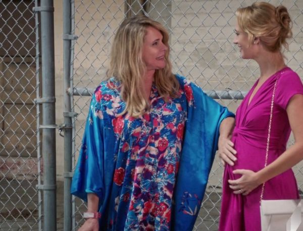 Petra Solano's Seraphine Short Sleeve Knot Front Maternity Dress on Jane the Virgin