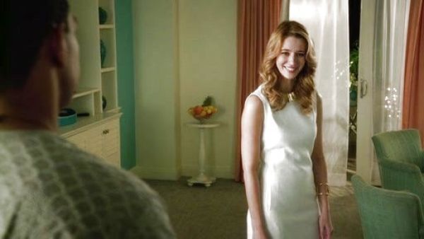 Petra Solano's Sleeveless Sheath on Jane the Virgin