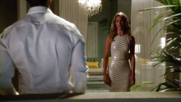 Petra Solano's Zig-Zag Sequin Dress on Jane the Virgin