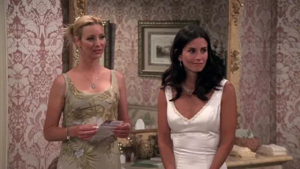 Phoebe Buffay's Green Sheer Floral Bridesmaid Dress - Friends