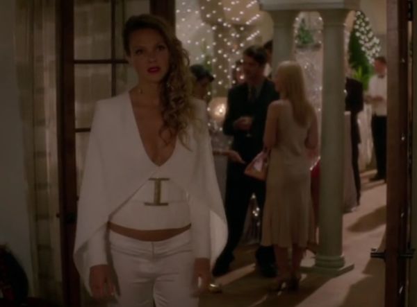 Phoebe Wells's Cape-overlay cady top on Girlfriends' Guide to Divorce