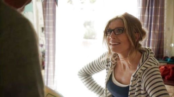 Polly's Fleece Zip Hoody in White/Navy on How To Live With Your Parents (For the Rest of Your Life)