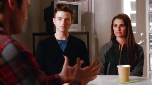 Rachel Berry's LEATHER-TRIM MIXED BOMBER JACKET on Glee