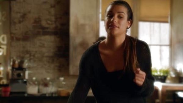 Rachel Berry's Looped Cotton Asymmetrical Pullover on Glee