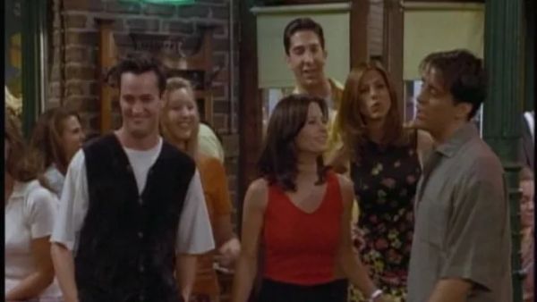 Rachel Green's Black Floral Print Midi Dress - Friends