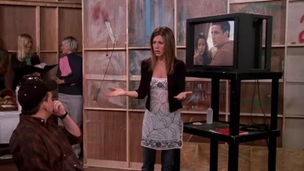 Rachel Green's Black & Ivory Embroidered Long Cami Tunic Dress - Friends