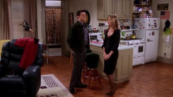 Rachel Green's Black Midi Wrap Dress - Friends