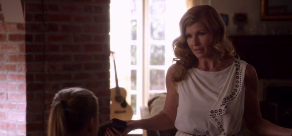 Rayna Jaymes's Grommet/Nailhead-Trim Asymmetric Dress on Nashville