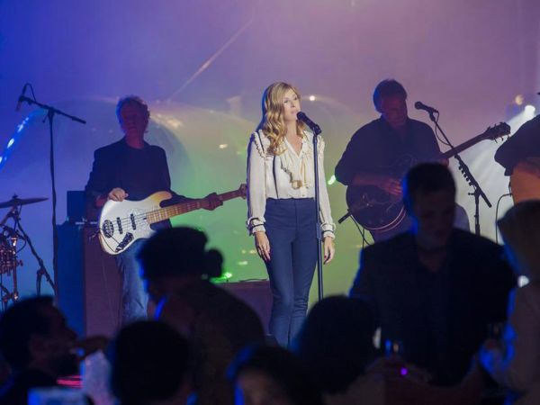 Rayna Jaymes's Pleated silk georgette shirt on Nashville