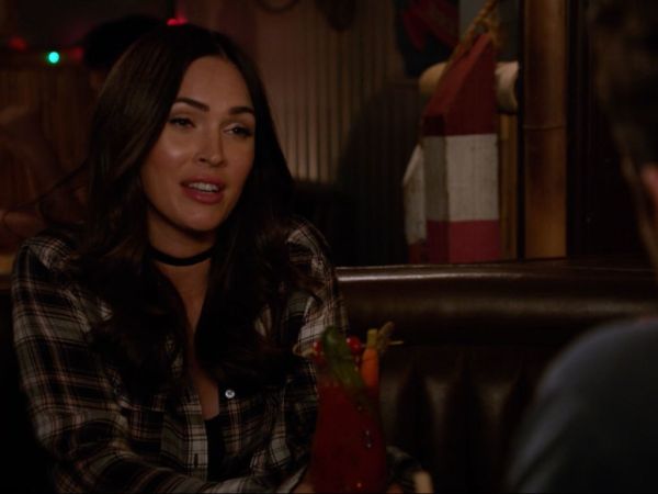 Reagan's Mya Shirt - Black/Adobe Rose/Grey Huntley Plaid on New Girl