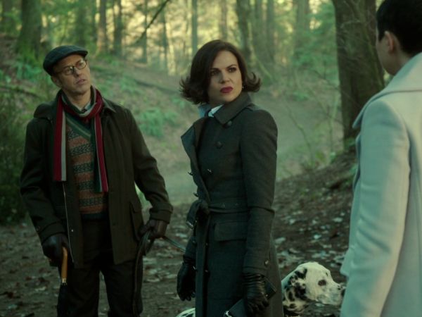 Regina Mills' Grey Double Breasted Coat on Once Upon A Time