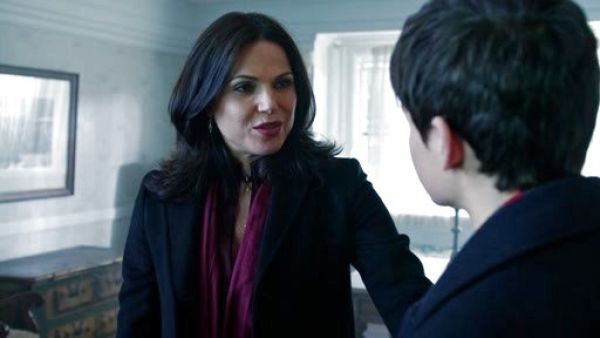 Regina Mills's Cowl Blouse in Syrah on Once Upon A Time 