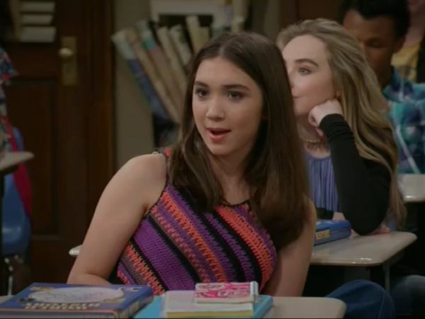 Riley Matthews' Purple Crochet Stripe Top on Girl Meets World