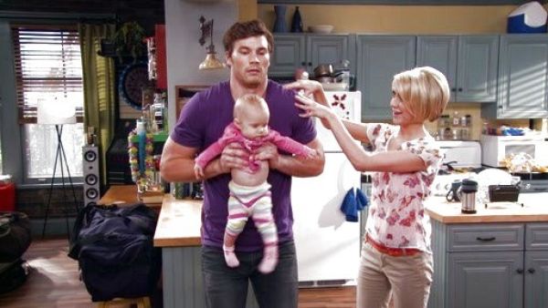 Riley Perrin's Pleated Trousers on Baby Daddy
