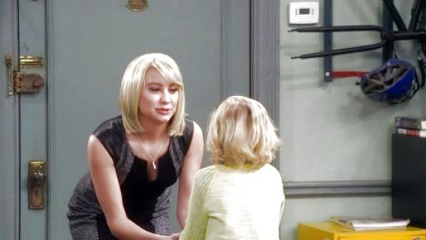 Riley Perrin's Tweed, Twill and Leather Keyhole V-Neck Dress on Baby Daddy