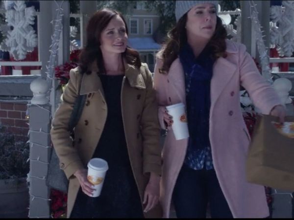 Rory Gilmore's Daylesmoore Wool-Blend Zip-Pocket Trench Coat on Gilmore Girls