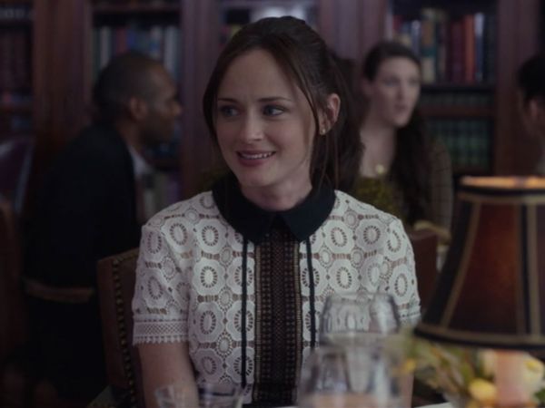 Rory Gilmore's Felicia Collared Lace Dress, Black/White on Gilmore Girls