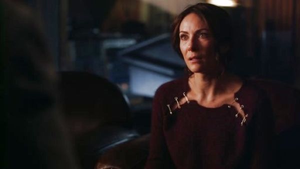 Sadie Stone's Sweater with shoulder slits and safety pin embellishment on Nashville