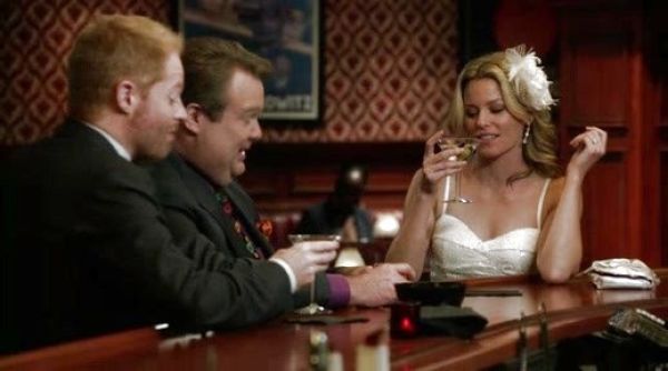 Sal's Bridal Feather Headpiece on Modern Family