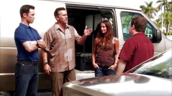 Sam Axe's Coral Island Camp Shirt on Burn Notice