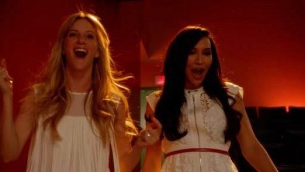 Santana Lopez's Cap-Sleeve A-Line Lace Dress on Glee