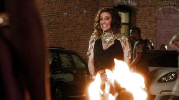 Savi Davis's Asymmetrical Silk Dress on Mistresses