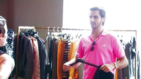 Scott Disick's Maui Pink Cotton Mesh Slim Fit Polo Shirt on Kourtney and Kim Take Miami