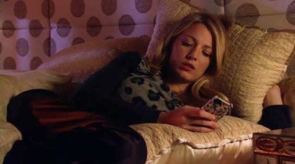 Serena Van Der Woodsen's Blocked Leopard Print Sweater on Gossip Girl