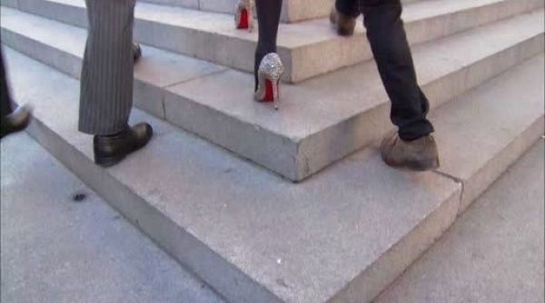 Serena Van Der Woodsen's Pigalle 120 Crystal-Embellished Suede Pumps on Gossip Girl