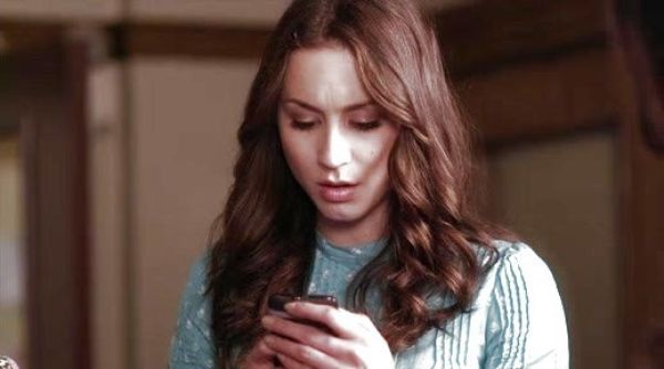 Spencer Hastings's Geometric Tulip Blouse on Pretty Little Liars
