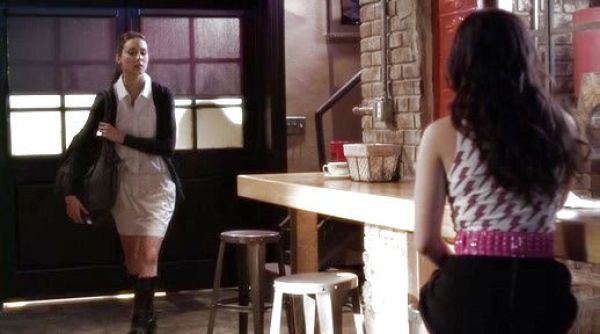 Spencer Hastings's Striped Shirt Dress on Pretty Little Liars