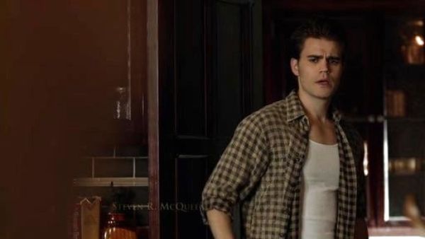 Stefan Salvatore's Platinum Ribbed Tank on The Vampire Diaries