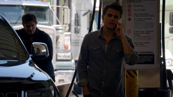 Stefan Salvatore's Twill Western Shirt on The Vampire Diaries