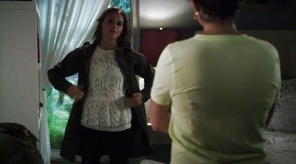 Sutton Mercer's Floral Lace Peplum Top on The Lying Game