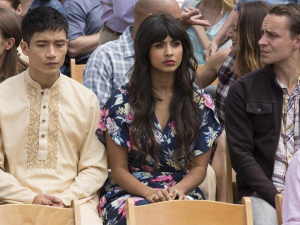 Tahani Al-Jamil's Floral Midi Tea Dress on The Good Place