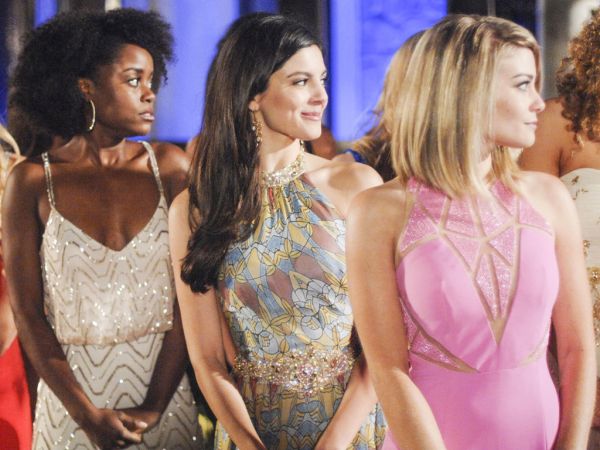 Tiffany's Pink Beaded Illusion Cutout Dress on Unreal