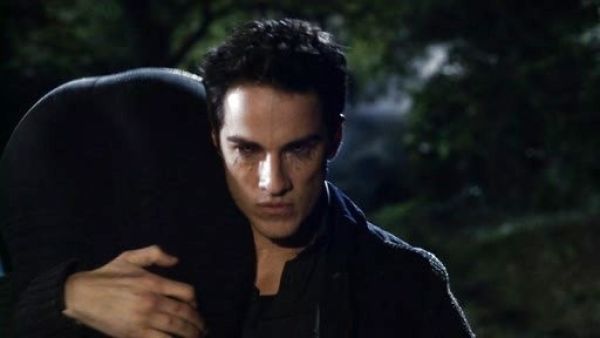 Tyler Lockwood's Denim Jacket with Knitted Sleeves on The Originals