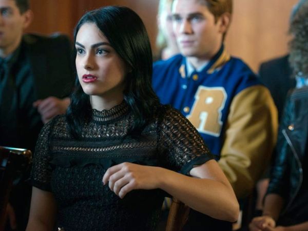 Veronica Lodge's Black Lace Dress on Riverdale
