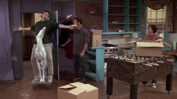Chandler's White Dog Statue - Friends