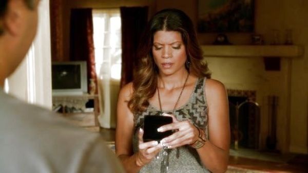 Xiomara Villanueva's Aztec Sequin Embellished Tank on Jane the Virgin