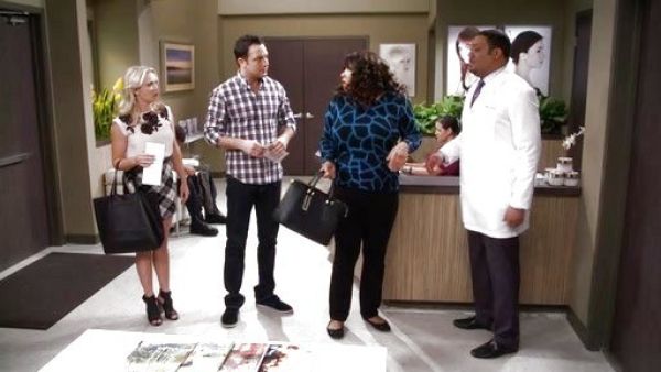 Yolanda's Animal-Print V-Neck Sweater on Young & Hungry