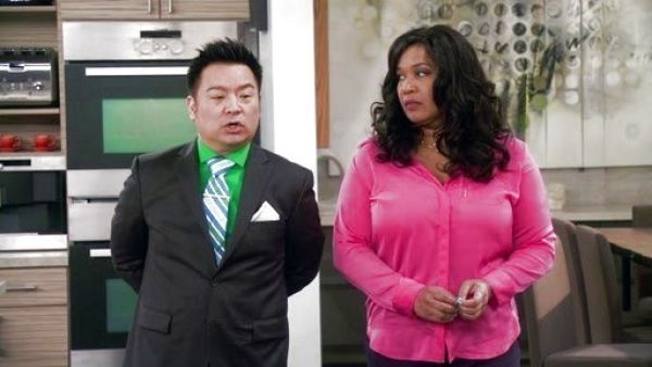 Yolanda's Plus Size Zip-Pocket Satin Blouse  on Young & Hungry