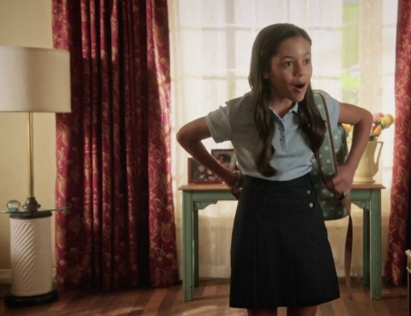 Young Jane Villanueva's Polka Dot Print Backpack Handbag on Jane the Virgin