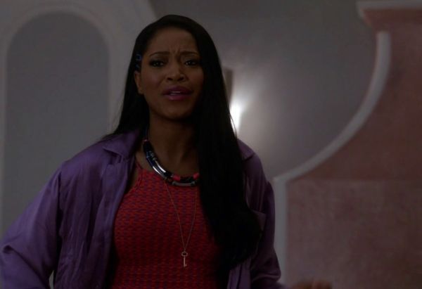 Zayday Williams's Geometric Jacquard Crop Top on Scream Queens