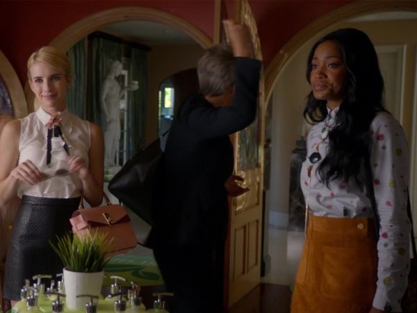 Zayday Williams's 'Tanami Flower' Cotton Poplin Shirt on Scream Queens