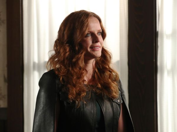 Zelena's Richie Cropped Faux Leather Cape on Once Upon A Time 